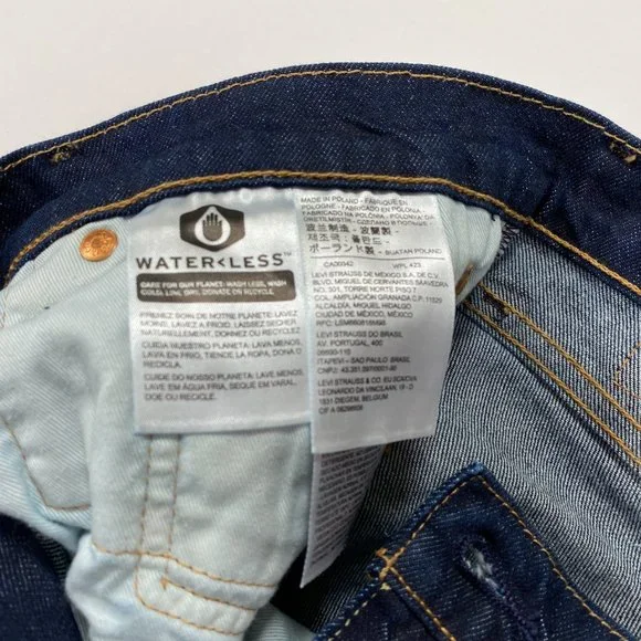 Levi's 511 BIG E 32x34 Men's Blue Jeans - Picture 7 of 8